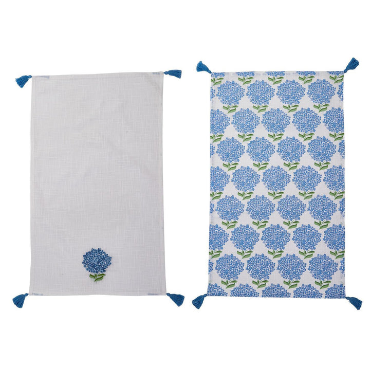 Blue Hydrangea Set of 2 Dish Towels