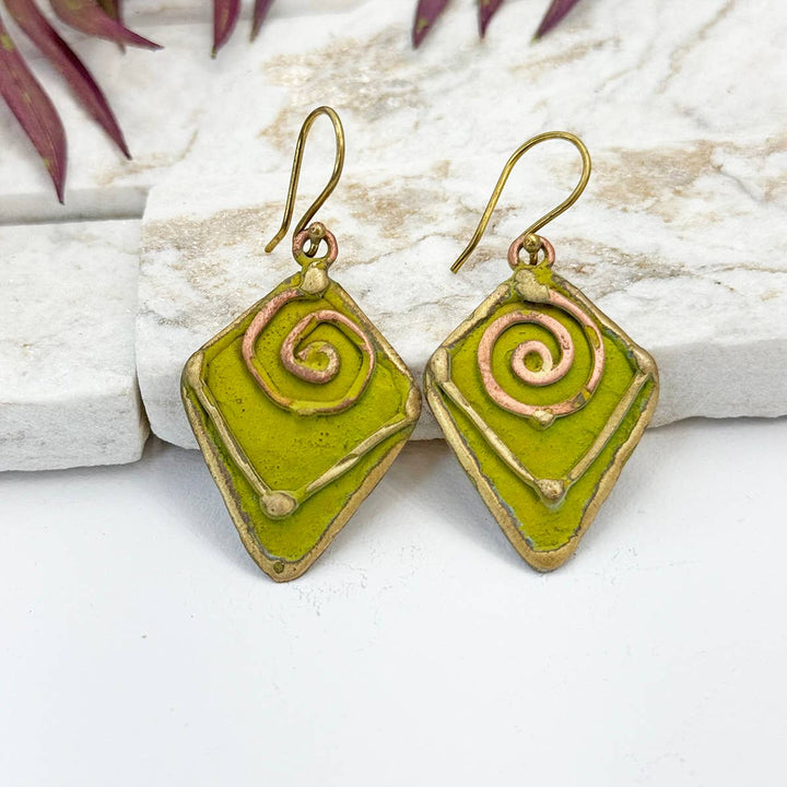 Brass Patina Earrings
