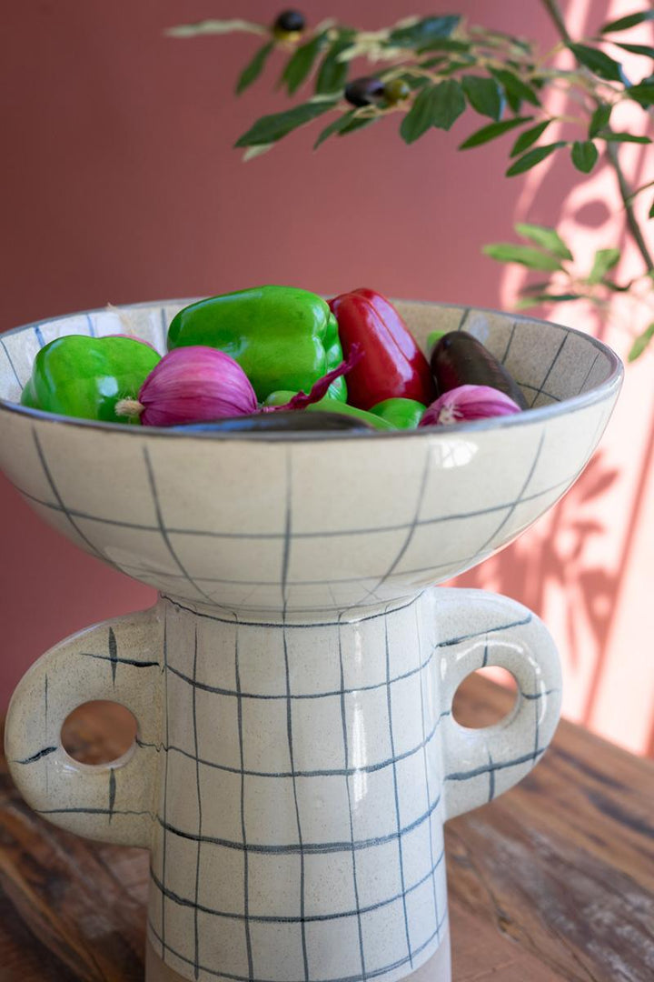 Gridline Pedestal Bowl