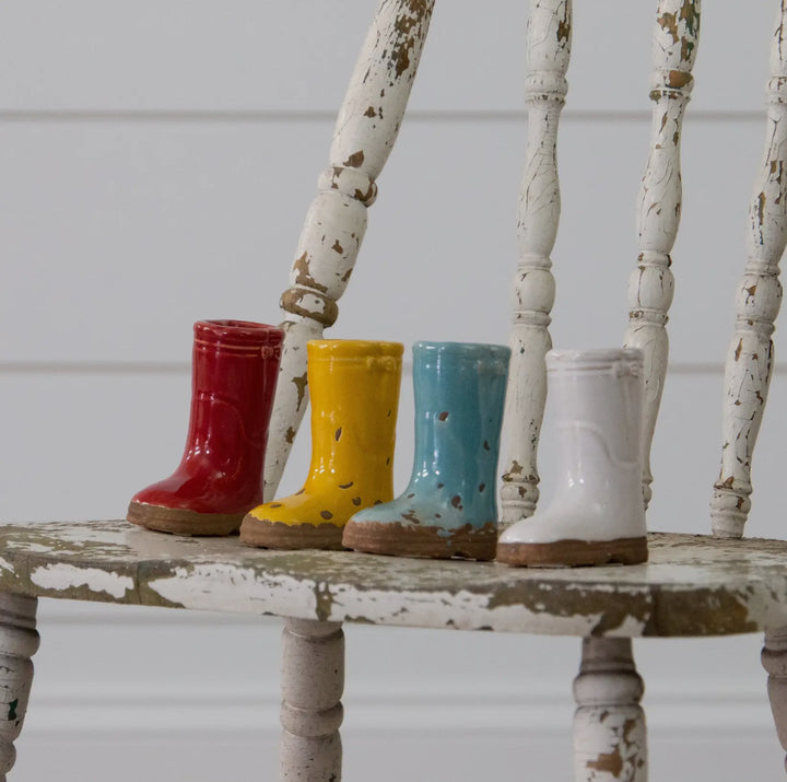 Mini Ceramic Boot Vase