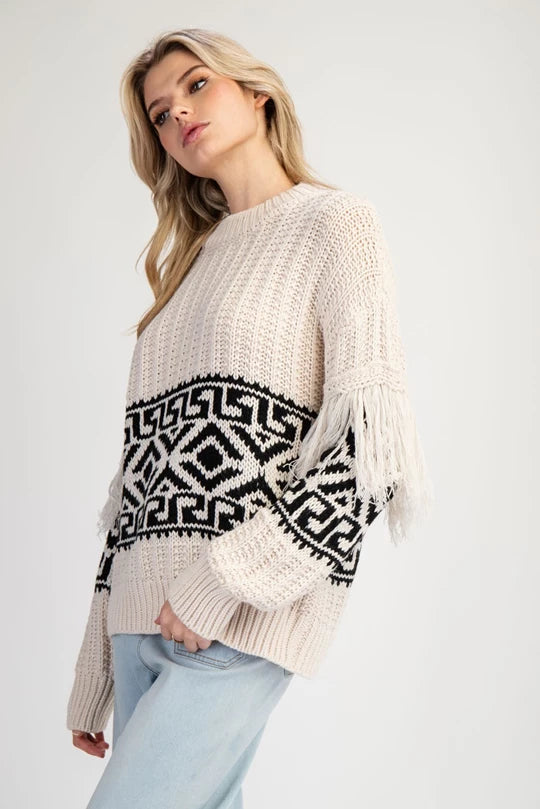 Western Winds Fringe Sweater