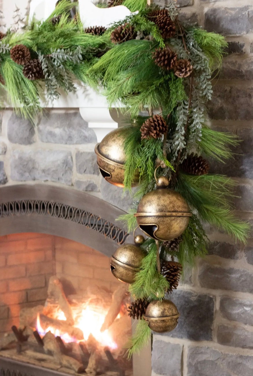 Antique Gold Hanging Christmas Bells
