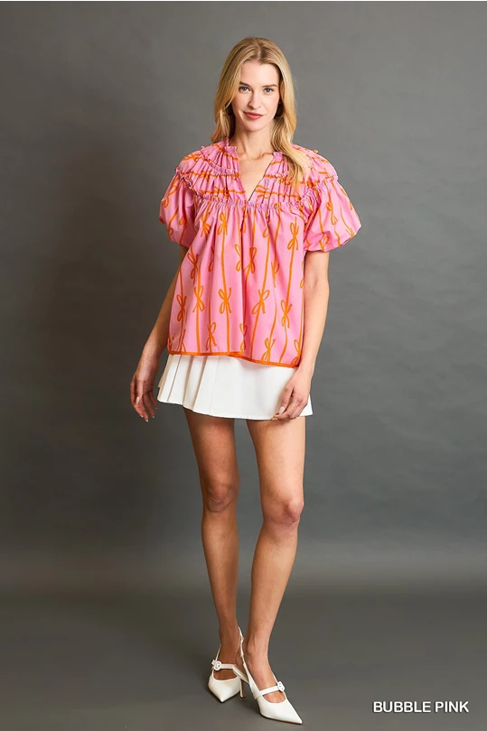 Pink Bow Top