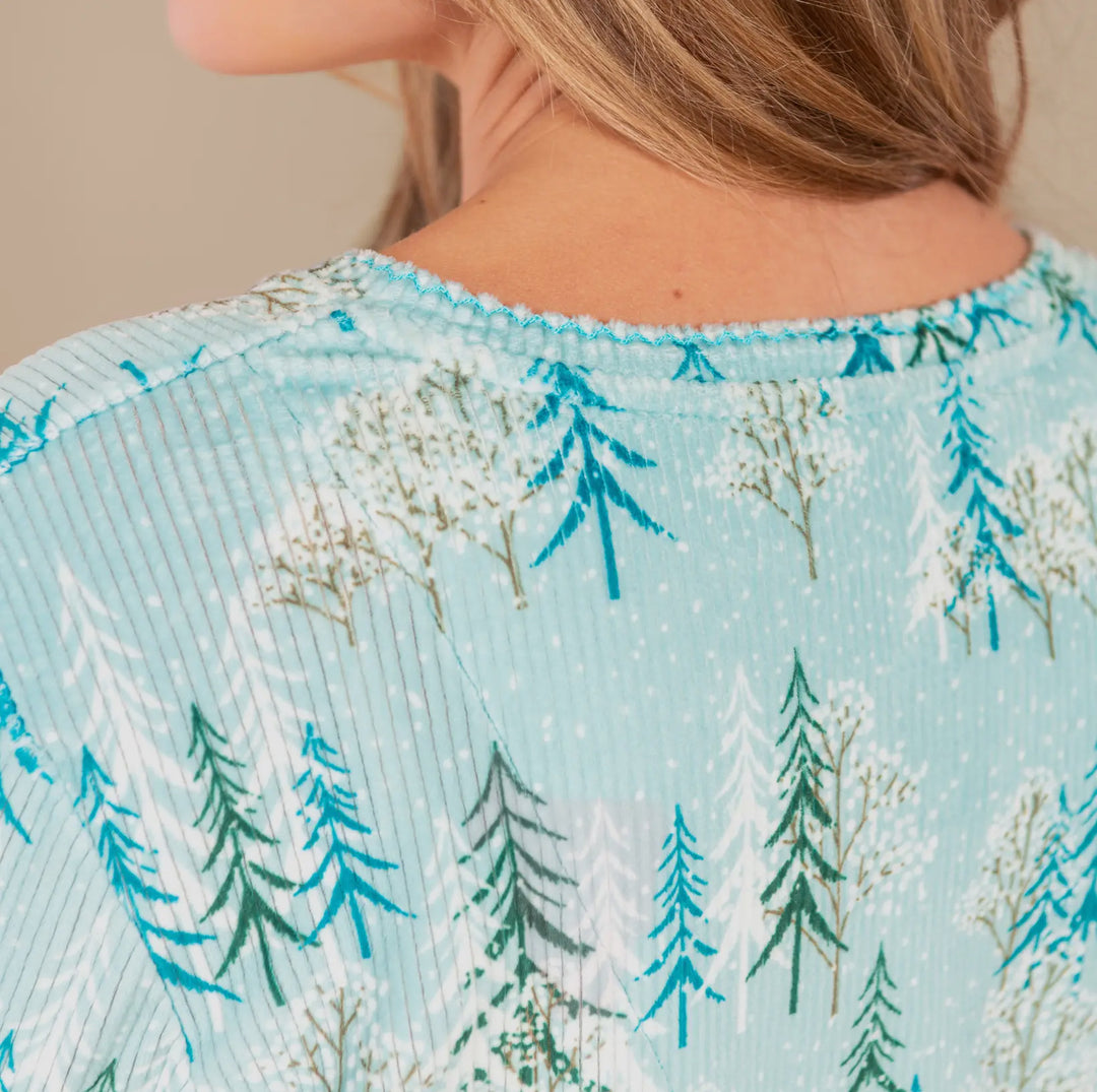 Frosted Blue Trees Pajamas