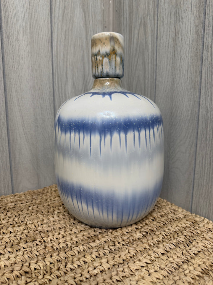 Indigo Tide Stoneware Bottle Jars