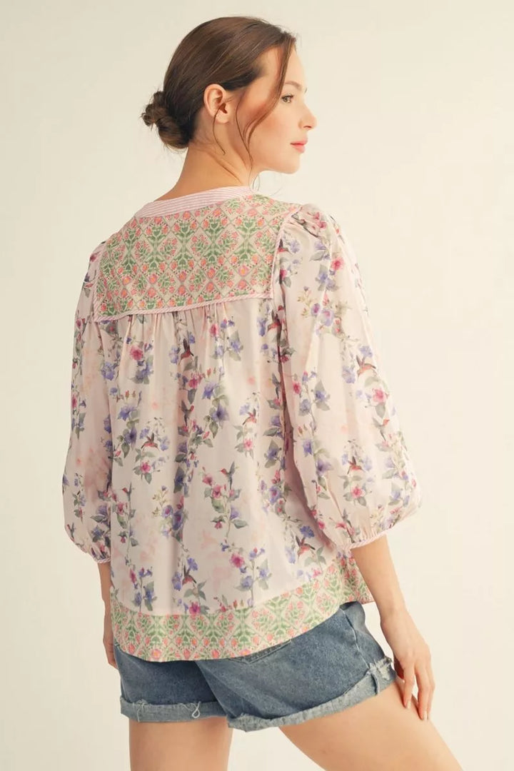 Meadow Bloom Embroidered Blouse