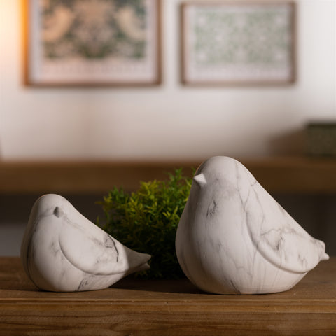 Marbled Terra Cotta Birds