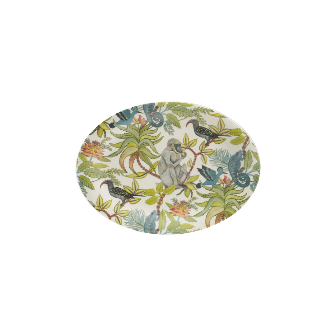 Jungle Reverie Oval Stoneware Platter