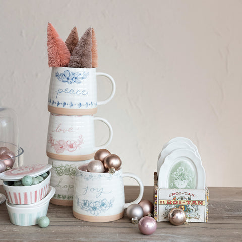 16oz Stoneware Mug Christmas Neutrals