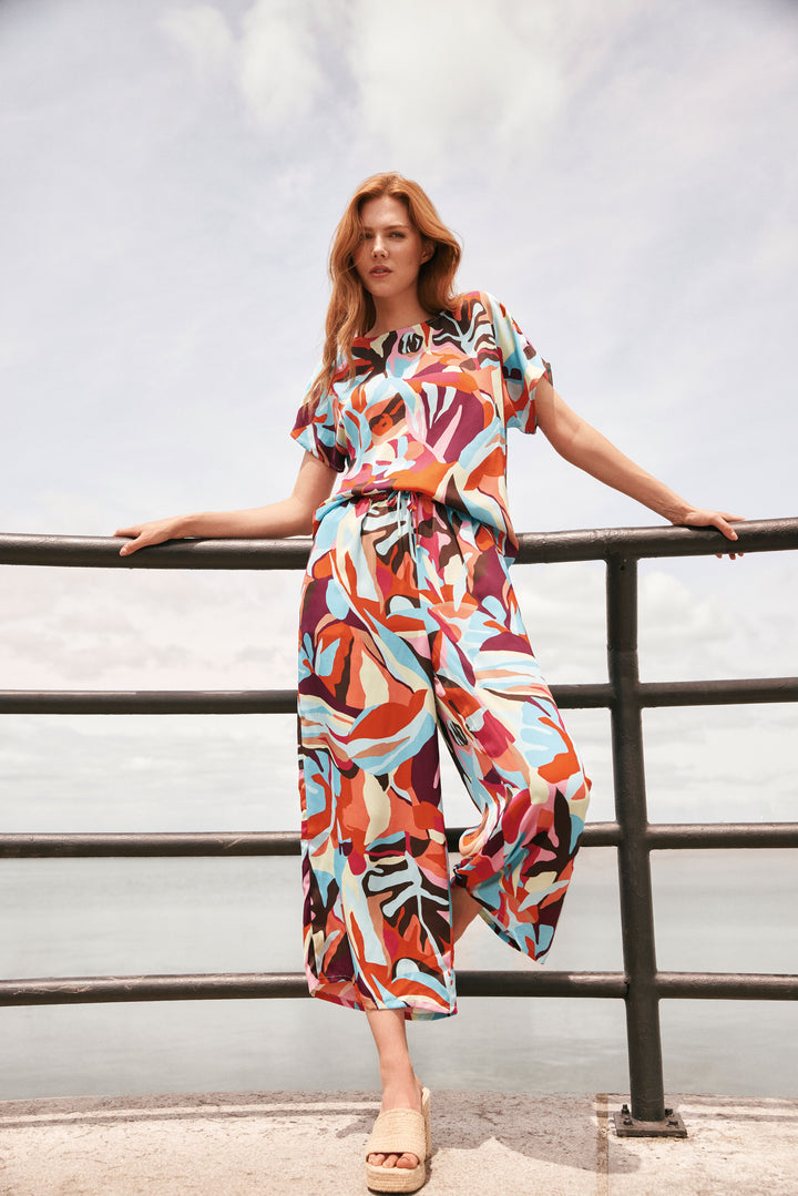 Sunset Splash Wide Leg Pants