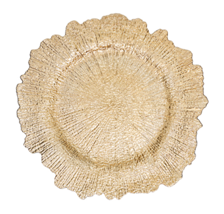 Metallic Textured Charger Plates – 14” Round