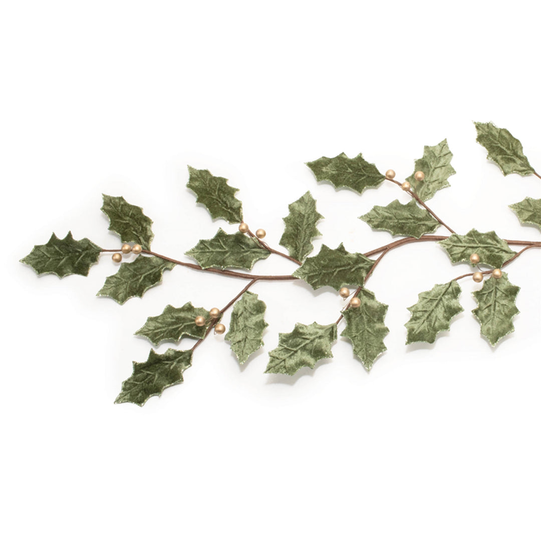 Christmas Holly Leaf Garland – 5.5′