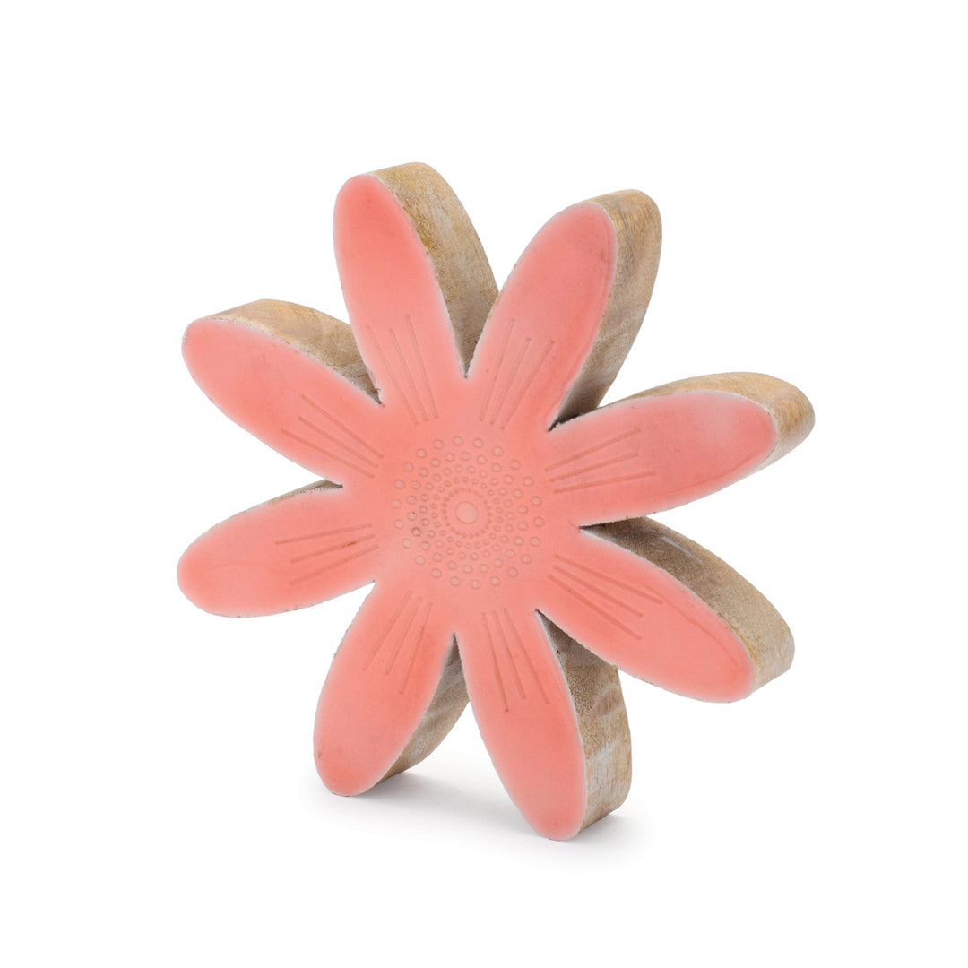 Coral Bloom Wooden Florals