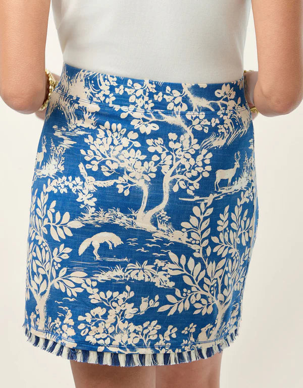 Blue Countryside Toile Skort