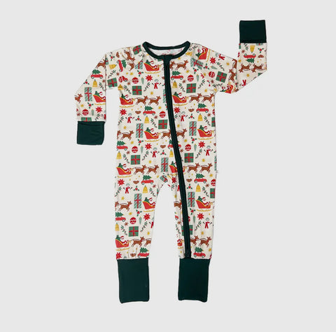 Vintage Holiday Bamboo Christmas PJs - Baby