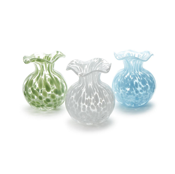 Hand-Blown Speckled Glass Bud Vases