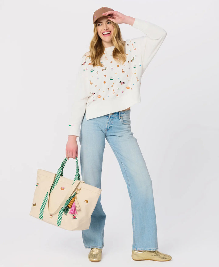 Autumn Errands Embroidered Sweatshirt