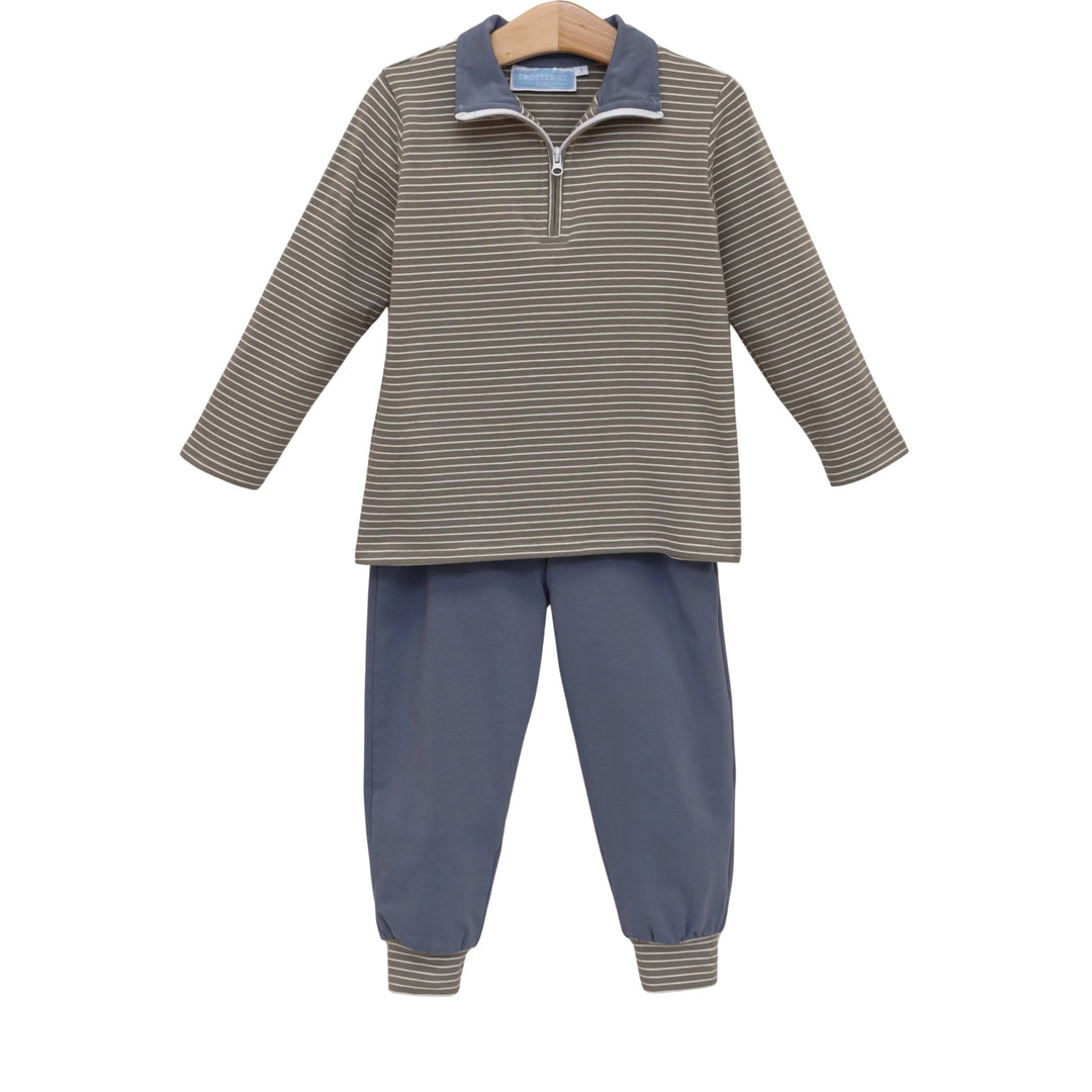 Trailside Stripe Quarter-Zip Set