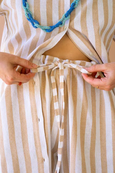 Santorini Stripe Tie-Front Set