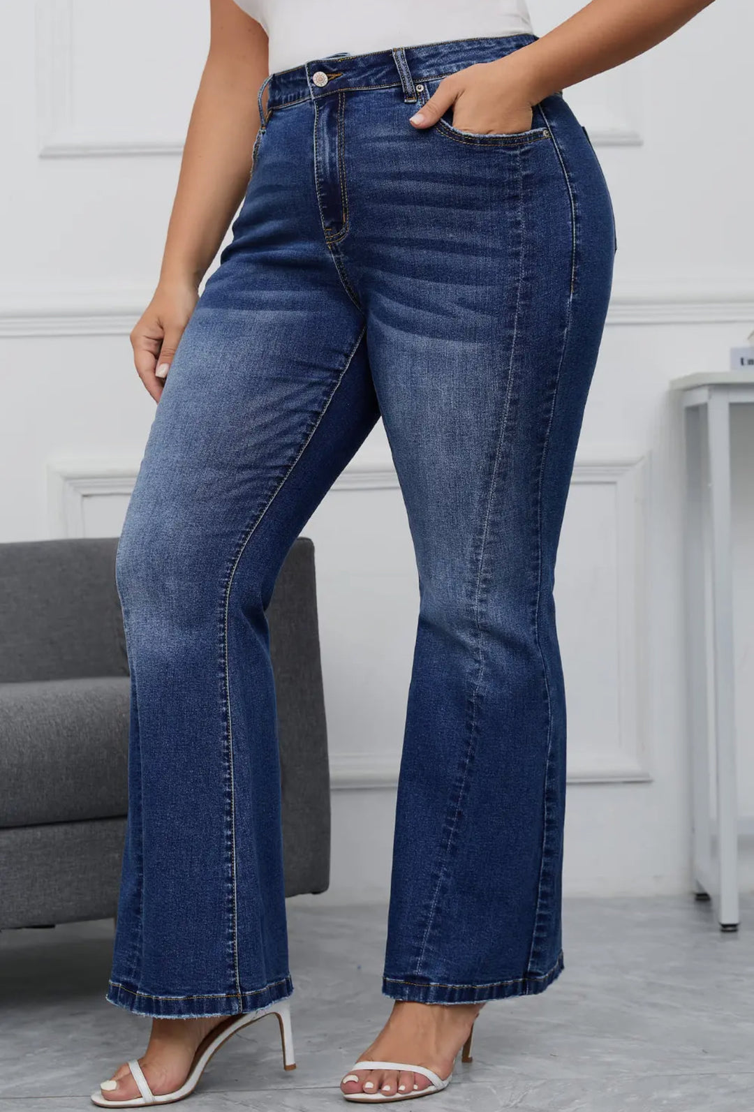 Aila Dark Blue Jeans - Plus