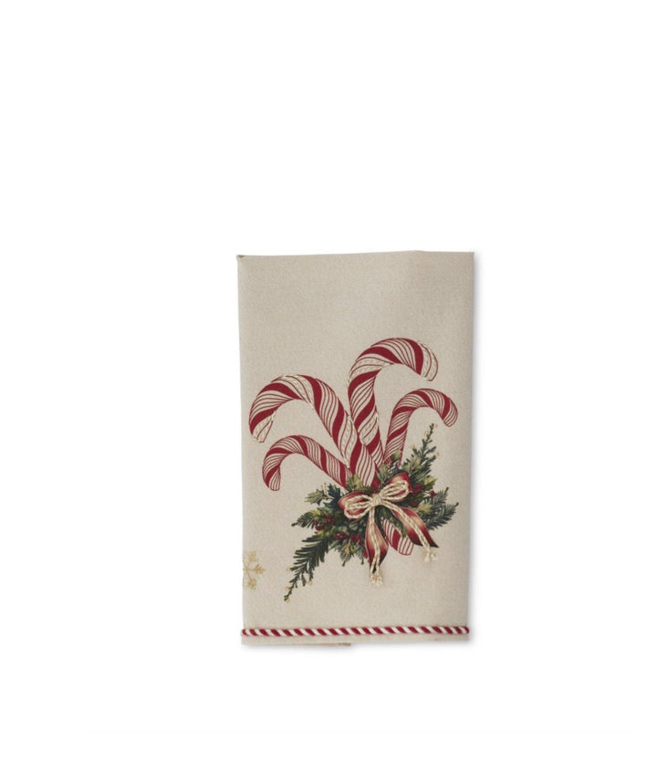 Candy Cane Christmas Tea Towel