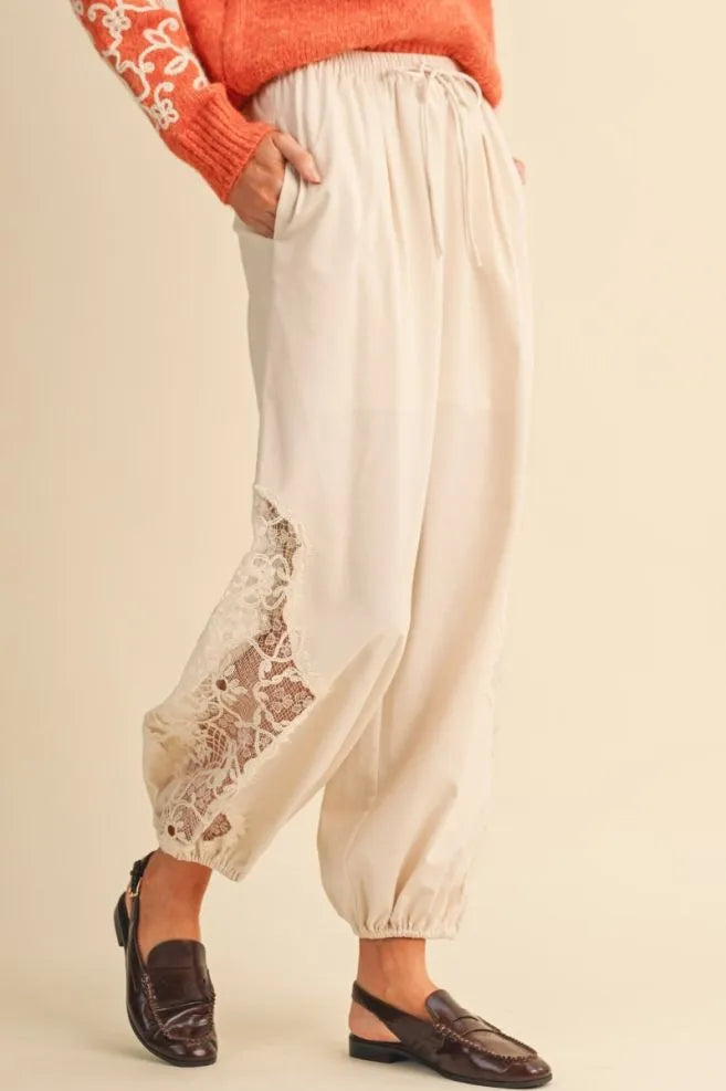 The Camille Lace Inset Pants