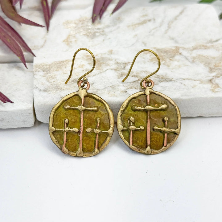 Brass Patina Earrings