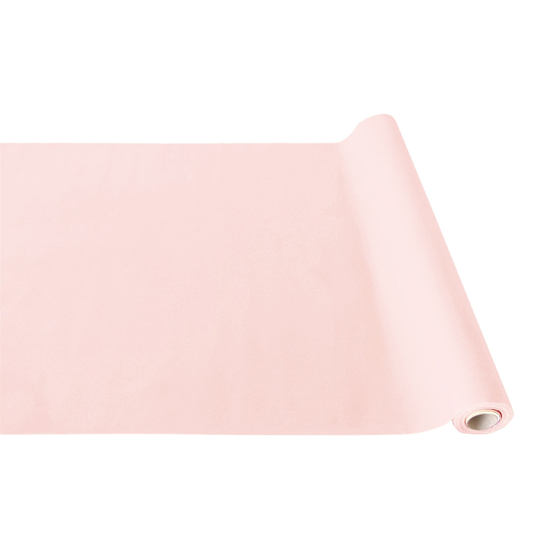 Blush Flocked Paper Table Runner