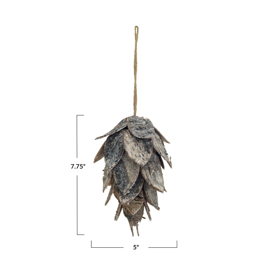 Natural Birch Pinecone Ornament