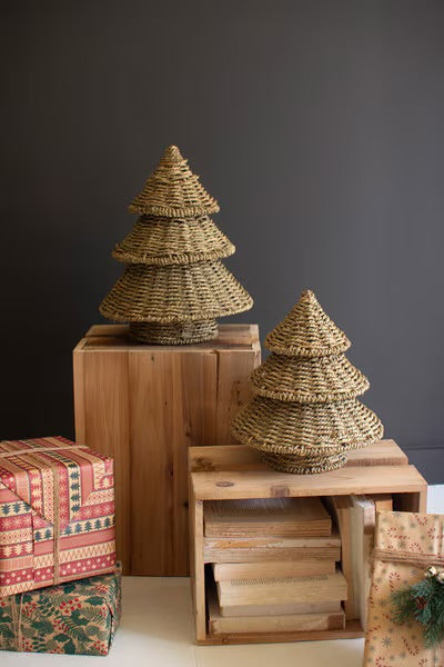Evergreen Woven Vine Christmas Trees