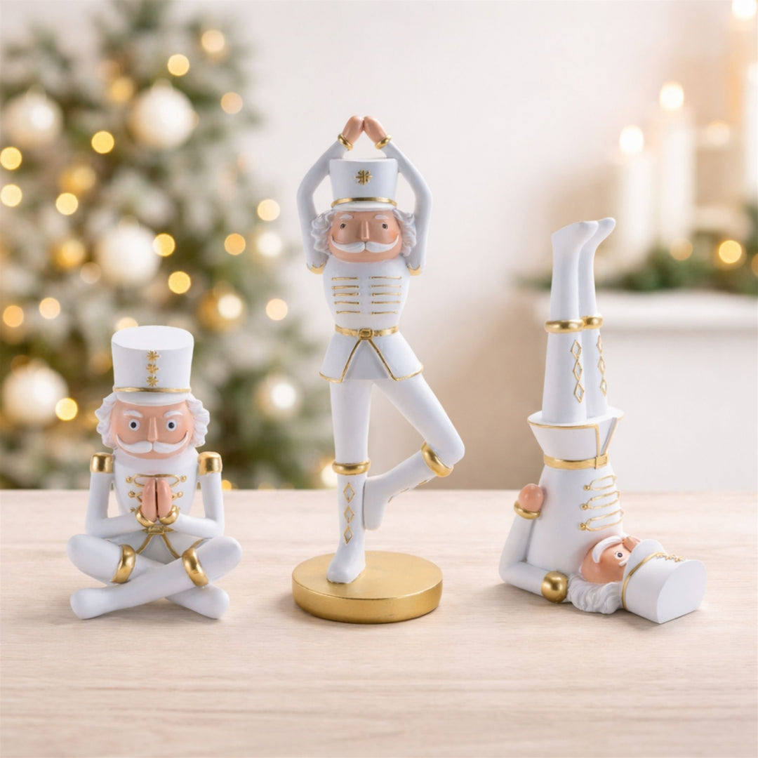 Peace, Pose & Christmas Cheer White Yoga Soldiers