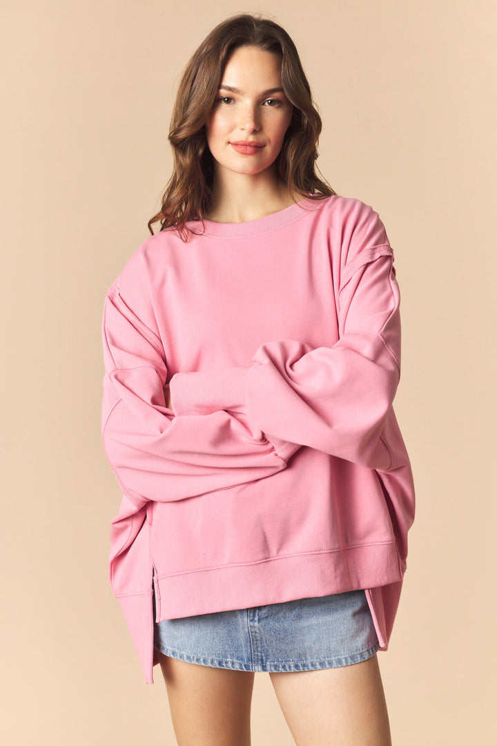 Pink Weekend Oversized Sweatshirt