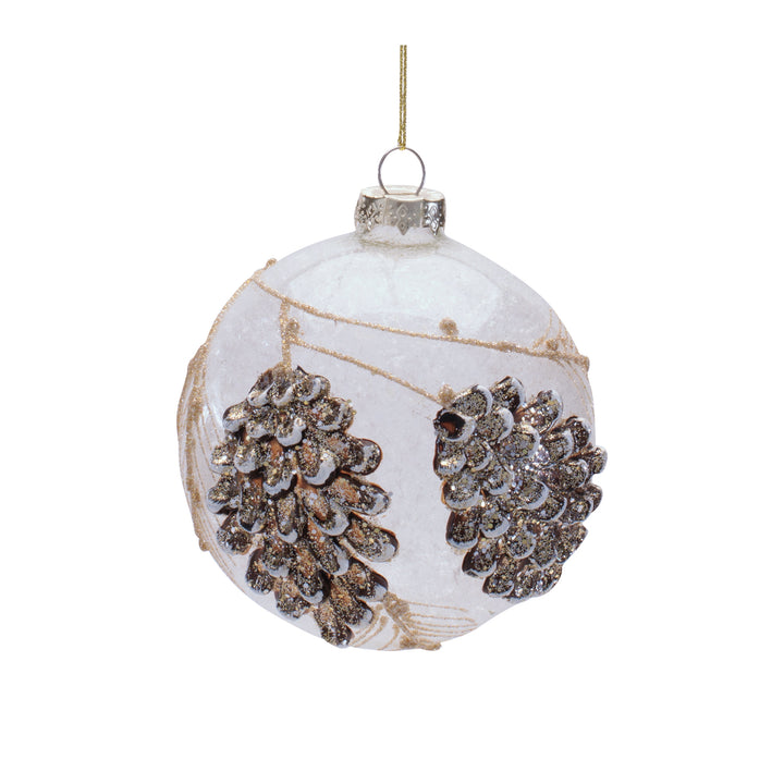 Christmas Elegance Glass Ornament — Two Assorted Styles