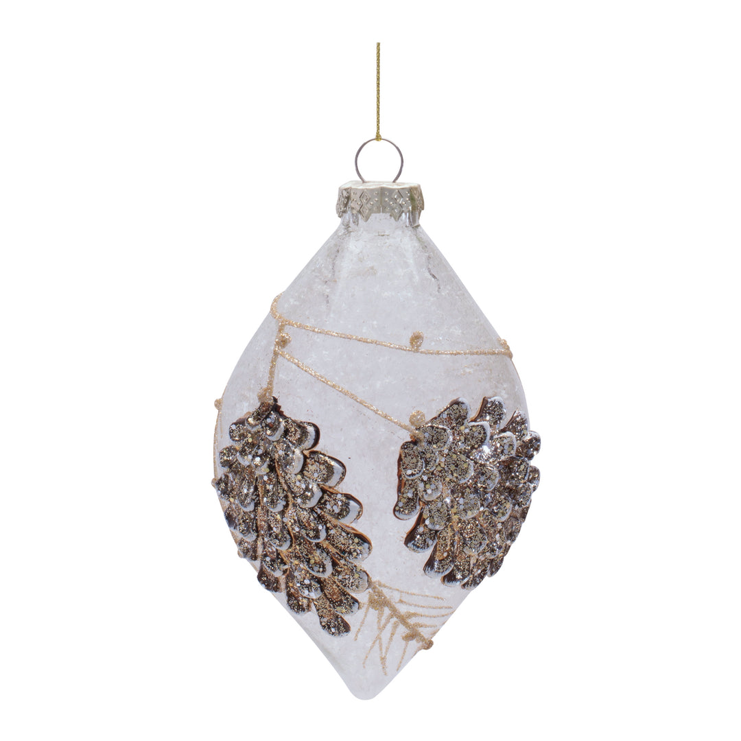 Christmas Elegance Glass Ornament — Two Assorted Styles