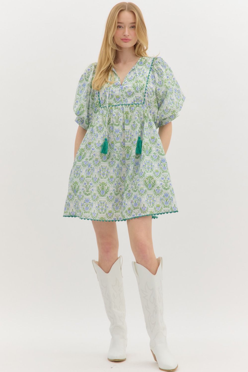 Floral Honeycomb Dress