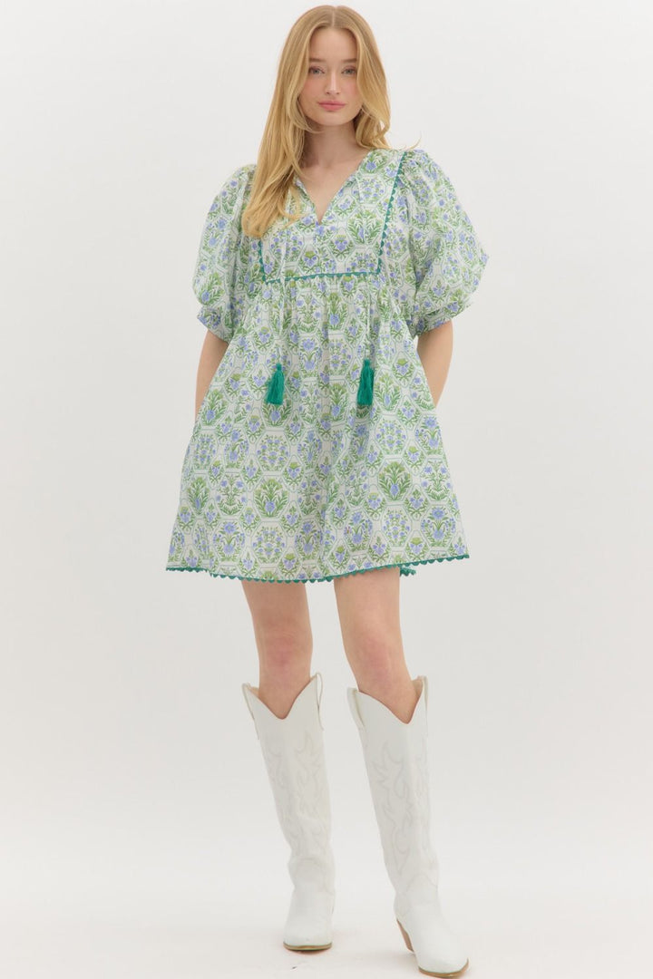 Floral Honeycomb Dress