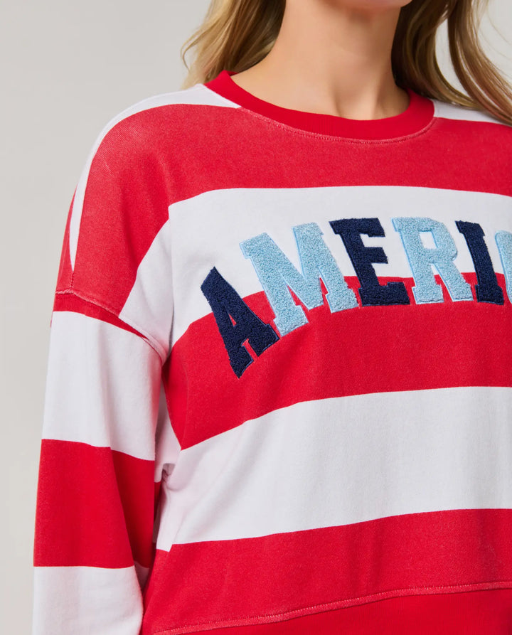 All-American Stripe Sweatshirt