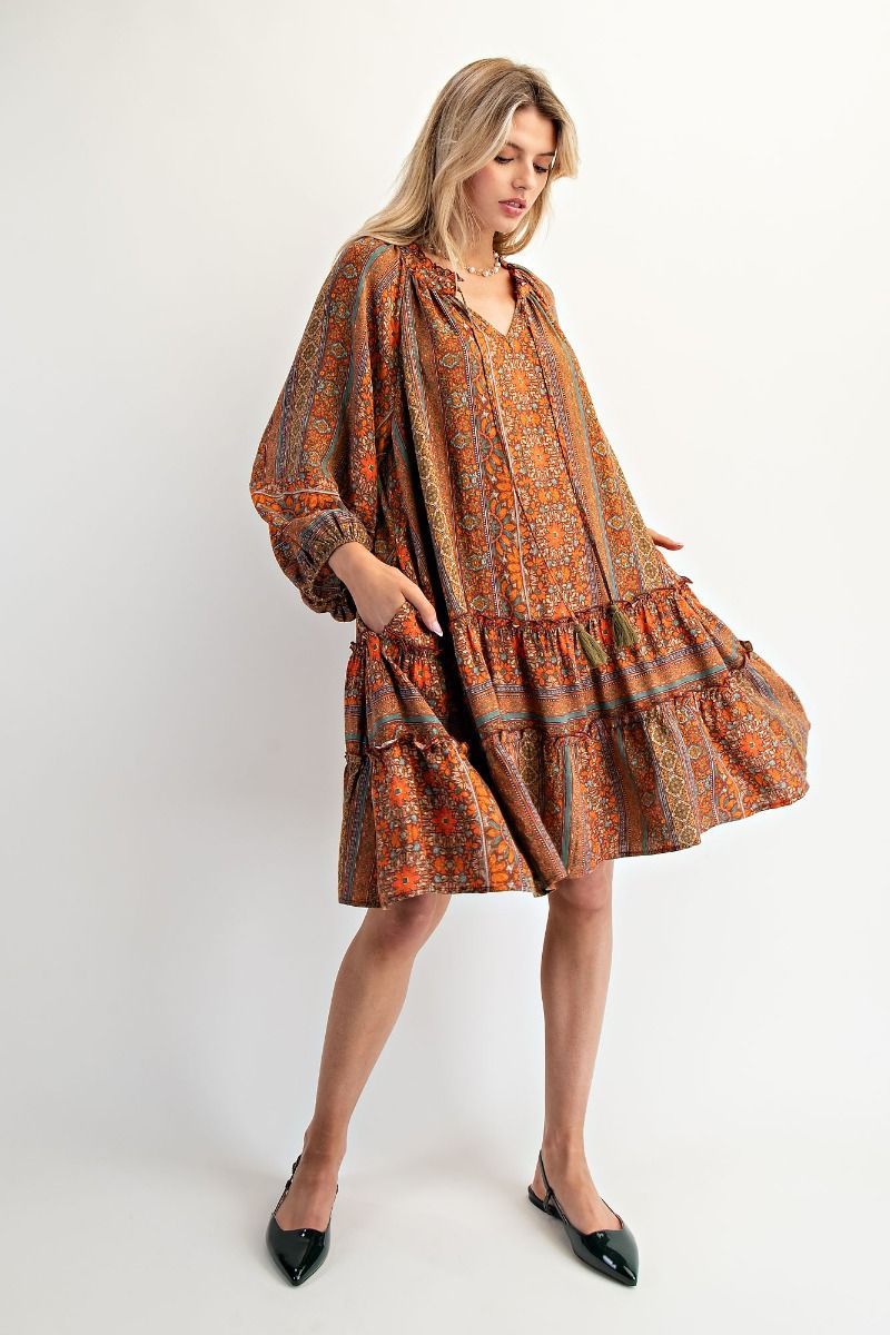 Autumn Muse Boho Dress - Plus