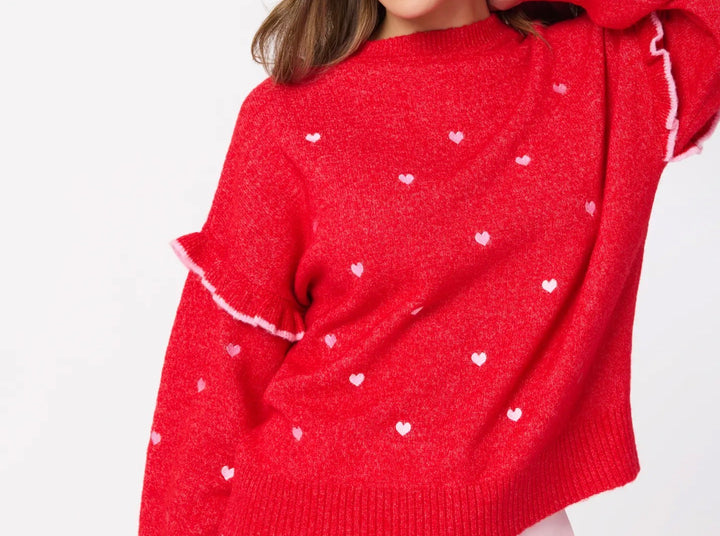 Sweetheart Ruffle Sweater