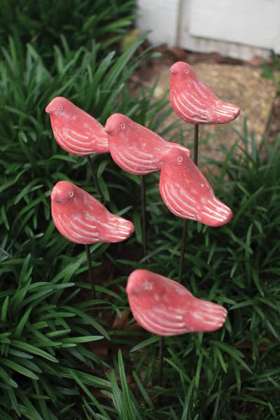 Red Bird Plant Stakes