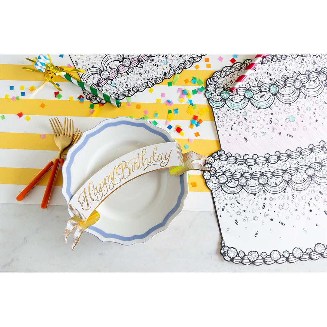 Happy Birthday Banner Table Accents