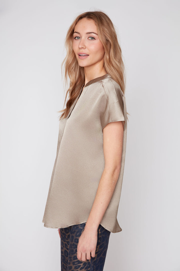 Champagne Hour Satin Blouse