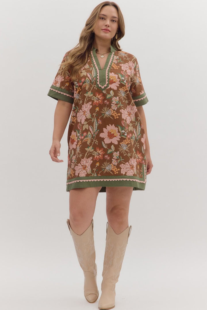 Harvest Blooms Tunic Dress – Plus Size