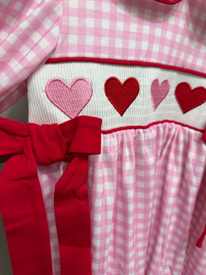 Hearts & Bows Dress - Toddler