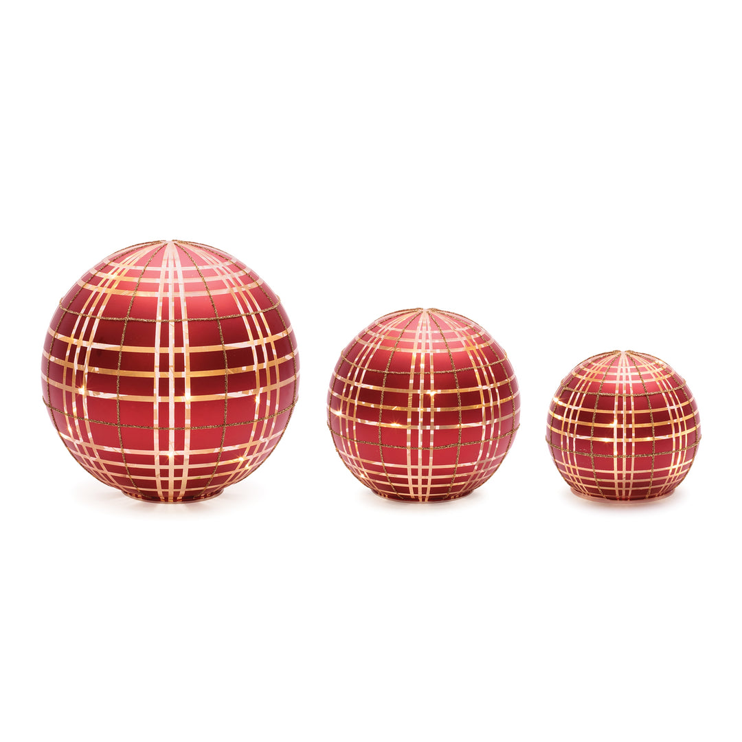 Elegant Glass Globe Trio — Set of Three