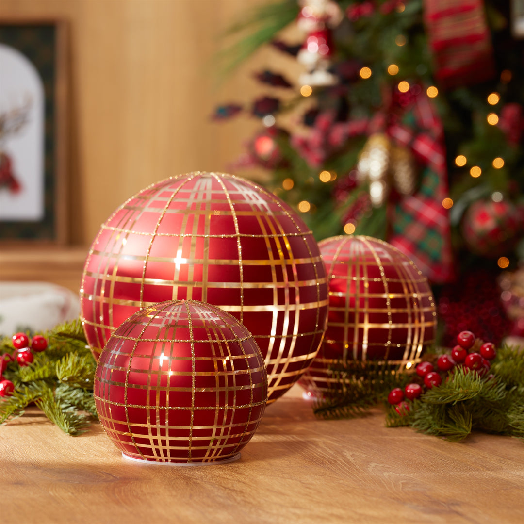 Elegant Glass Globe Trio — Set of Three