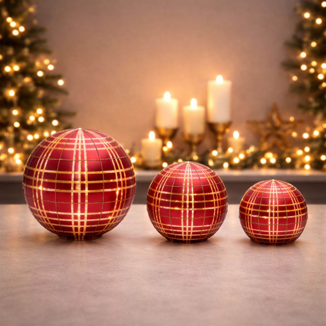 Elegant Glass Globe Trio — Set of Three