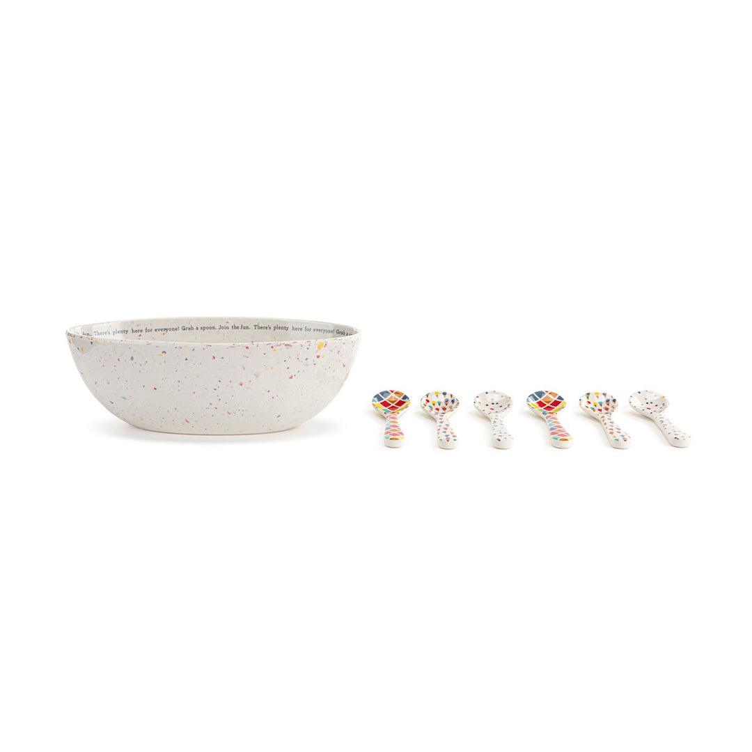 Confetti Celebration Melamine Ice Cream Bowl Set