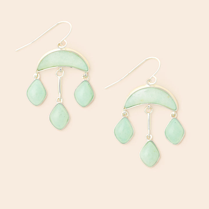 Stone Crescent Drop Earring - FINAL SALE