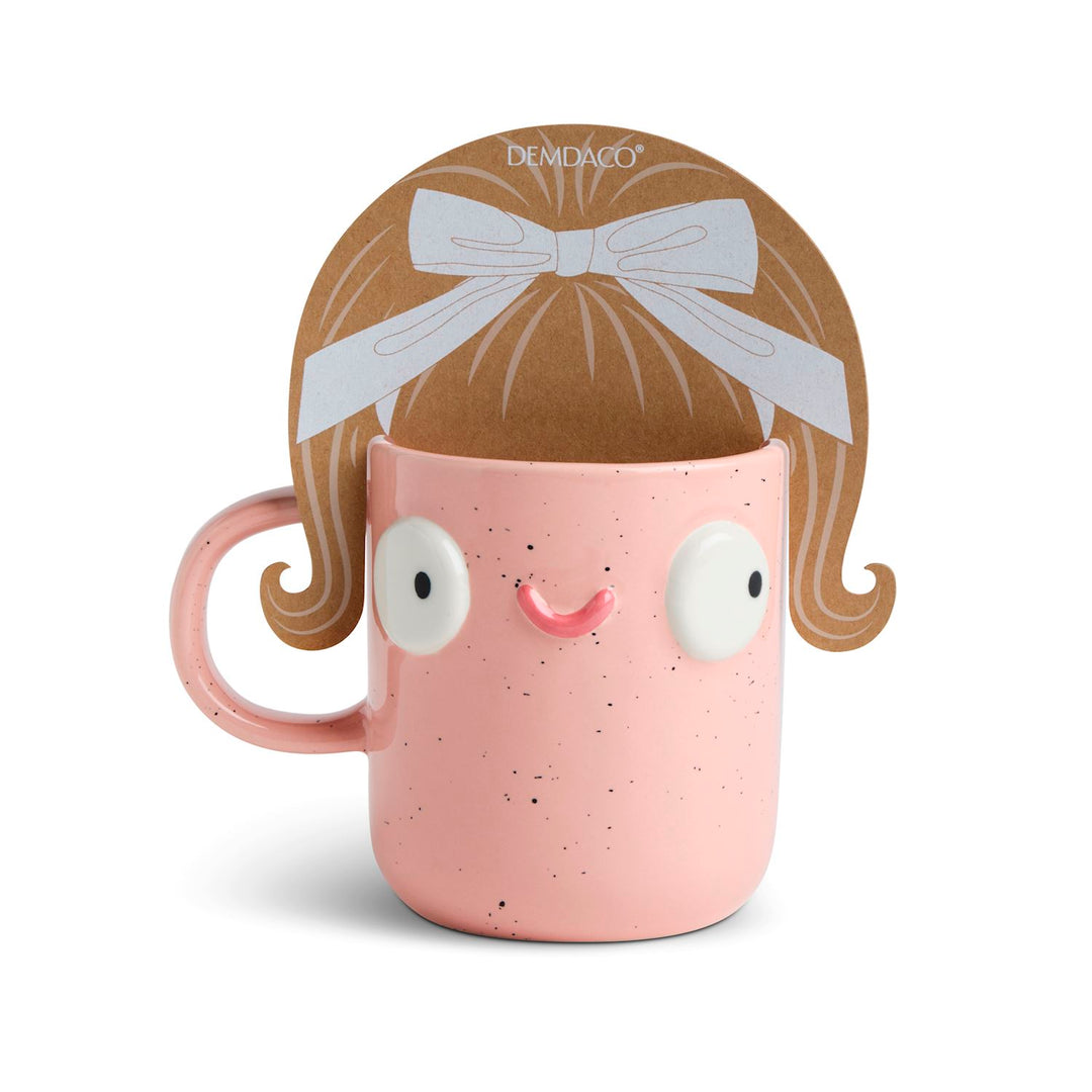 Whimsical Character Face Mug – 14 oz